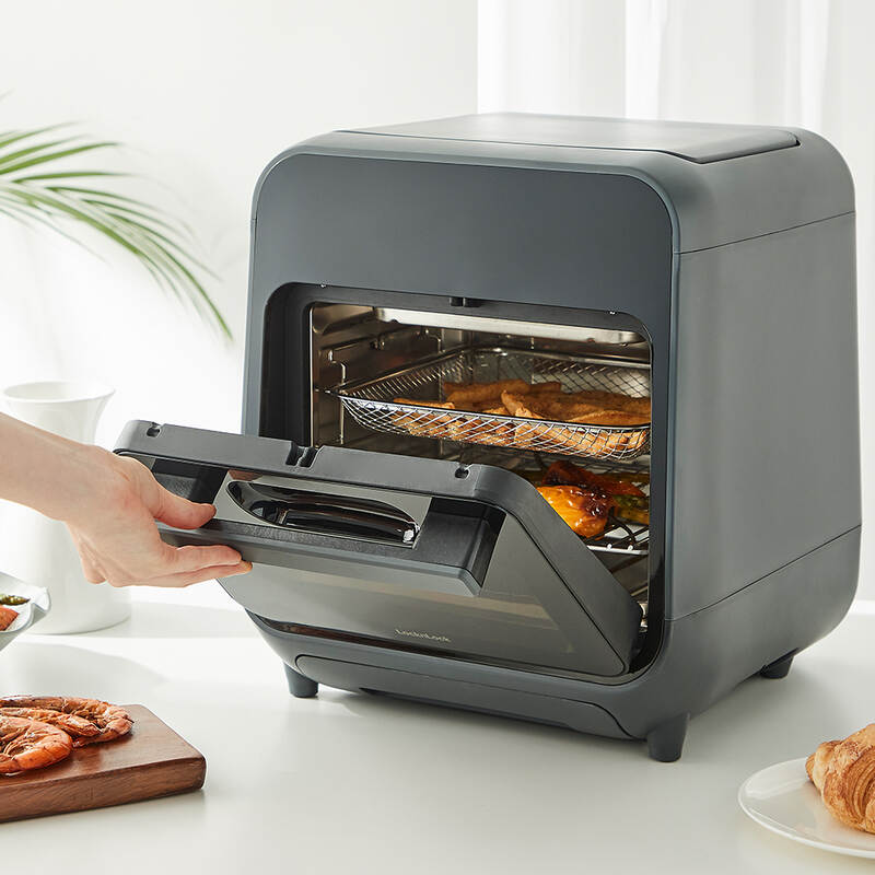 Lò Nướng Chân Không Kết Hợp Chức Năng Hấp Locknlock Steam Air Fryer Oven 12.5L, 220 - 240V, 50/60Hz, 985 - 1635W - Màu Xám - EJF693GRY, , large image number null